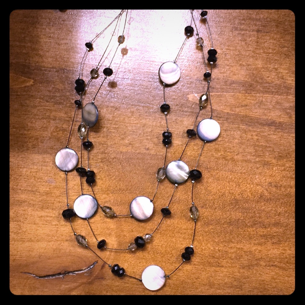 Black mulit-stand necklace Chico’s